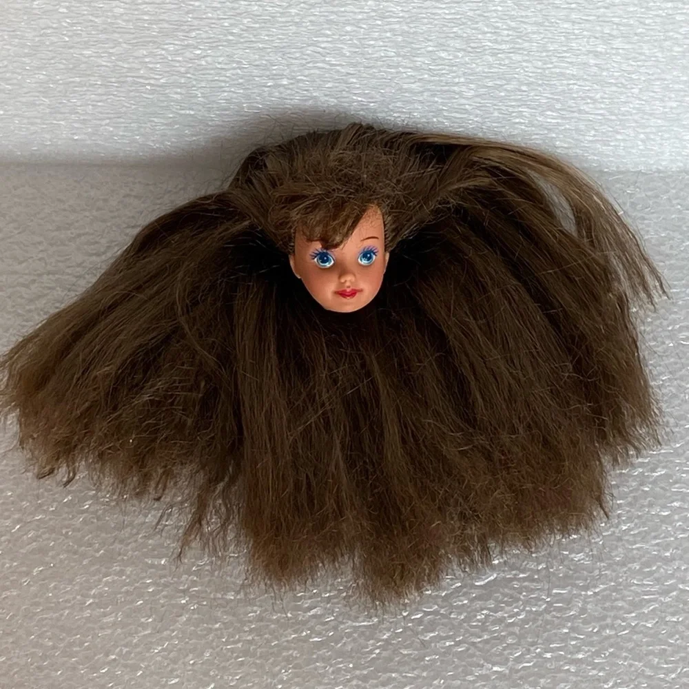 Vintage 1990s Barbie COURTNEY Doll Brown Long Hair - HEAD Replacement Only